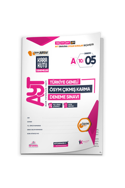 KARA KUTU YAYIN 2026 AYT ÖSYM Tüm Arşivi Karma Kara Kutu Çıkmış Soru Türkiye ...