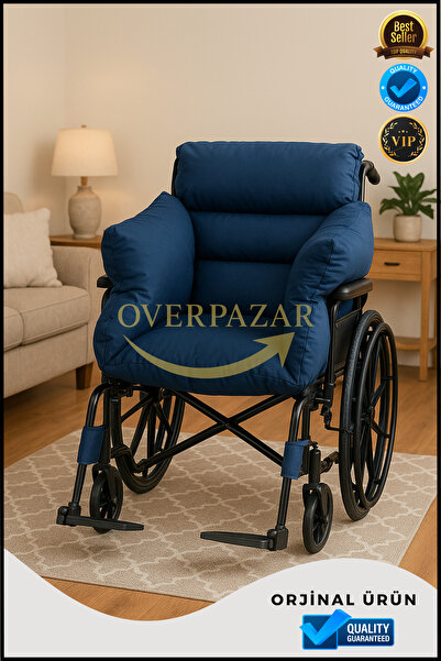 Overbazaar Antrasit Tekerlekli Sandalye Minderi Ekstra Dolgulu Ortopedik Dest...