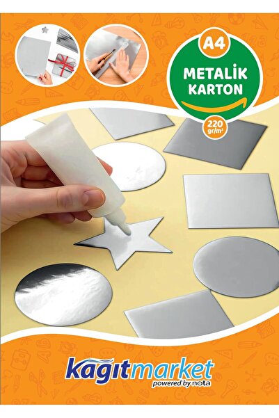 Kağıtmarket powered by Nota A4 Tek Yön Metalize / Metalik Fon Kartonu 220 Gr ...