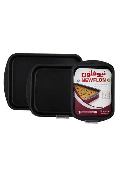 Newflon Rectangular Oven Tray Set Of 3 Pcs Size ( 25-29-35 )