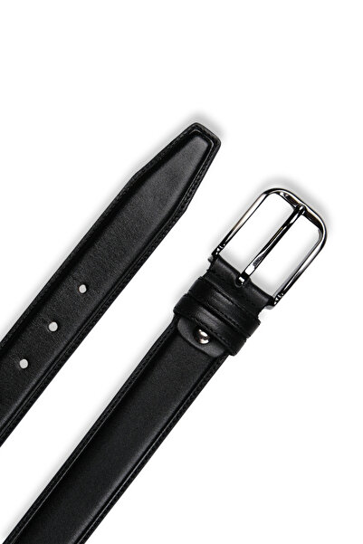 MFT Leather Design Genuine Leather Men's Belt – Stitched, 3.5cm, Black |   7458