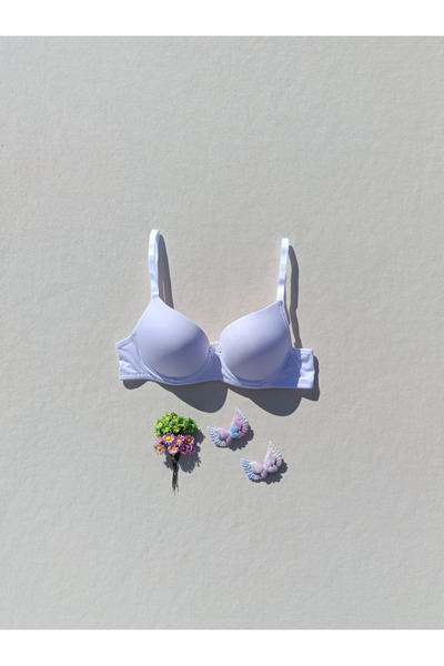 siyalife Micro sutien alb cu umplutură push-up