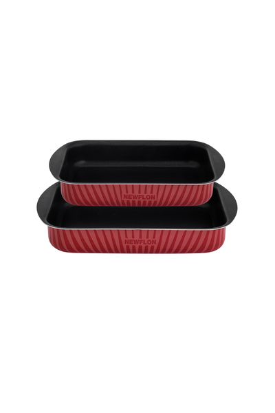 Newflon Rectangular Oven Tray Set Of 2 Pcs Size ( 25-29 )