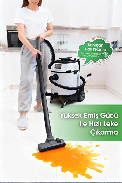 Kiwi KCC-4361 Otomatik Halı Koltuk Yıkama, Buharlı Temizlik Makinesi, Islak Kuru Elektrik Süpürgesi