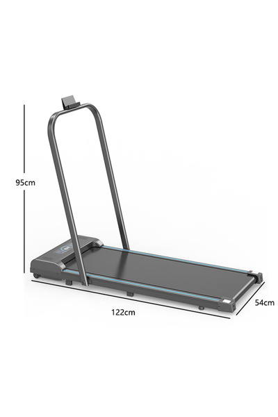 sharpdo Portable Under-Desk Treadmill with Handlebar, 100 kg Capacity, 220V 50-60Hz, Grey
