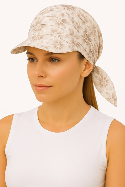 ZERAMİNE Bağlamalı Siperli Bandana Vizör Şapka Uv Koruyuculu