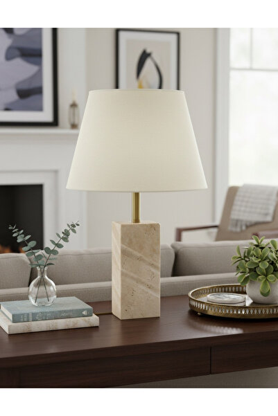 Maisonord Travertine Lampshade with Valen Fabric Hat