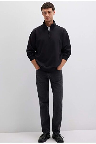 Mavi 0S10278 Basic Half Zipper Sweatshirt Black
