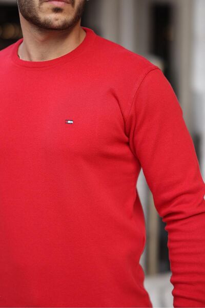 comstar Men's crew neck cotton knit sweater