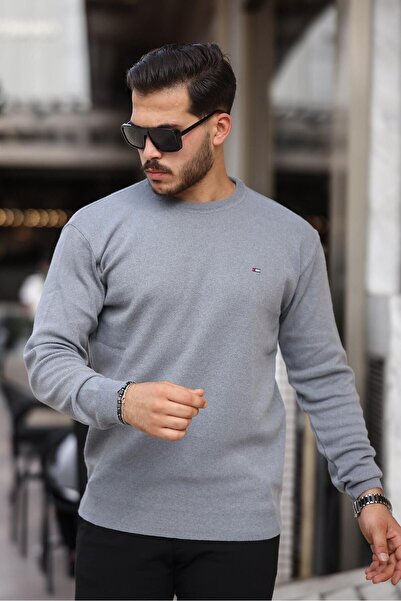 comstar Men's crew neck cotton knit sweater