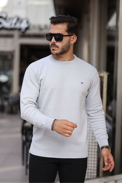 comstar Чоловічий светр з бавовняного трикотажу з круглим вирізом