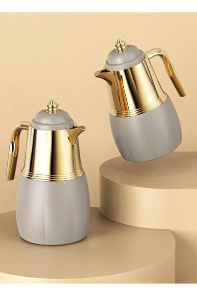 ALQANNAS 2 Piece Thermos Set for Tea & Coffee - 1L & 0.7L, 2-Year Heat Retention Warranty