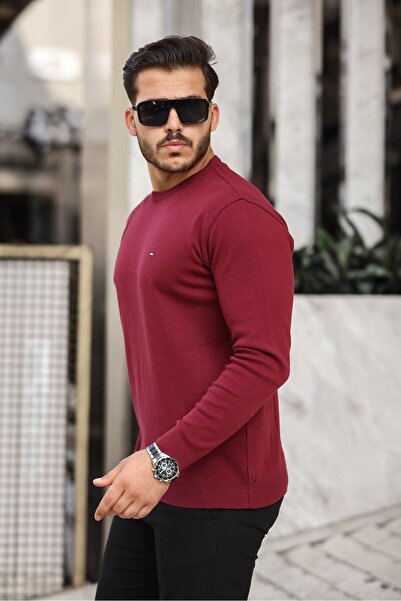 comstar Men's crew neck cotton knit sweater