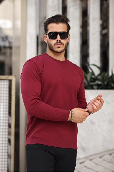 comstar Men's crew neck cotton knit sweater