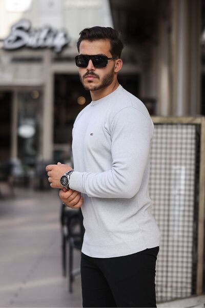 comstar Чоловічий светр з бавовняного трикотажу з круглим вирізом