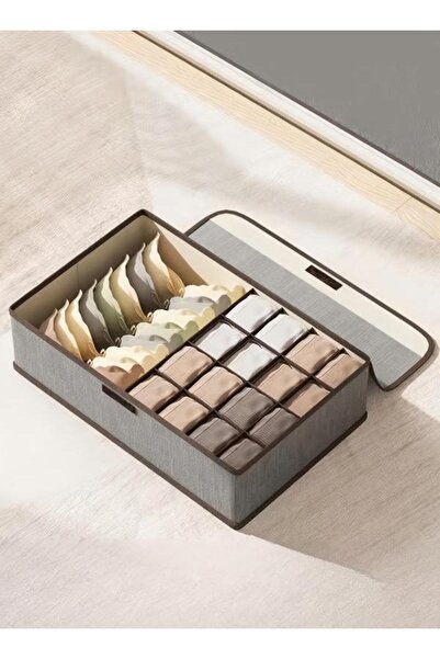 DOMEET 3 in 1 Fabric Closet Storage Organizer Set Foldable Clothes Boxes Large Capacity Wardrobe Stackable