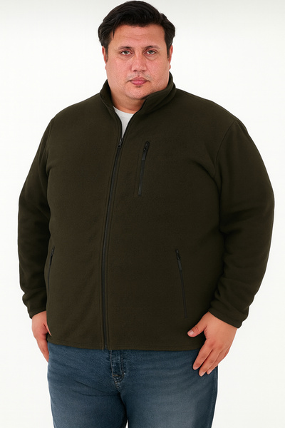 Lukitus Non-Pilling Anti Pilling Men's Plus Size Fleece Coat