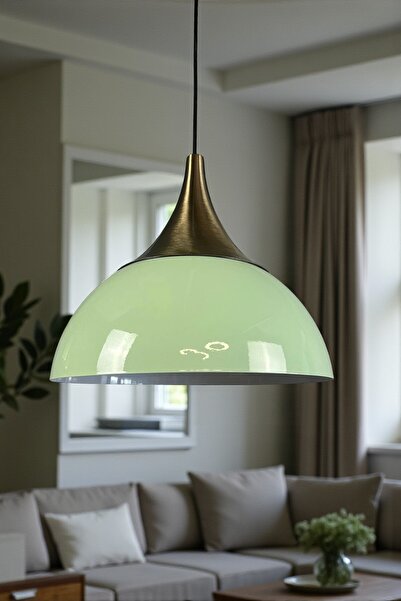 Bamyum Yimpi Mint Avize Tekli Sarkıt Eskitme Kubbe Başlık Salon Mutfak Kuaför...