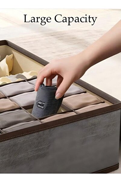 DOMEET 3 in 1 Fabric Closet Storage Organizer Set Foldable Clothes Boxes Large Capacity Wardrobe Stackable