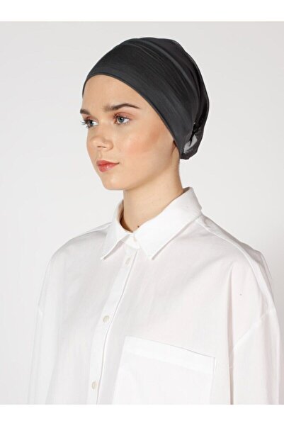 Ecardin غطاء رأس بدون خياطة باللون الرمادي الداكن