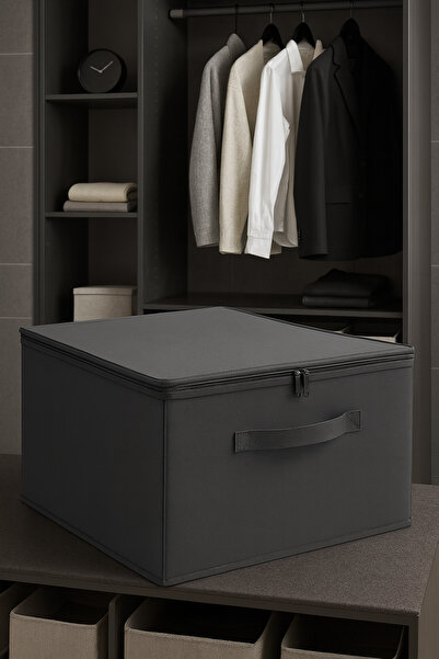 homyjr's 35×42×23 Husă antracit cu fermoar – Organizator sub pat și în interiorul dulapului