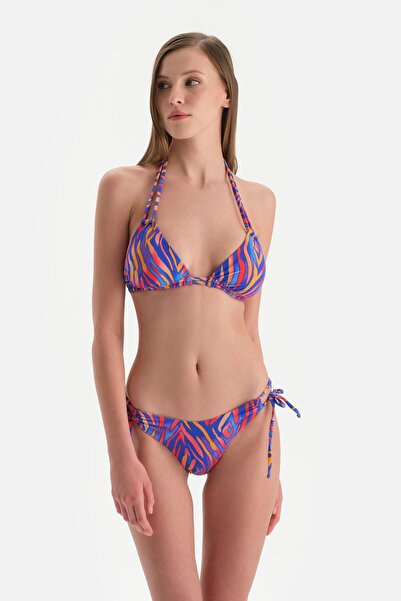 Dagi Mid Waist Sax Blue Bikini Bottom