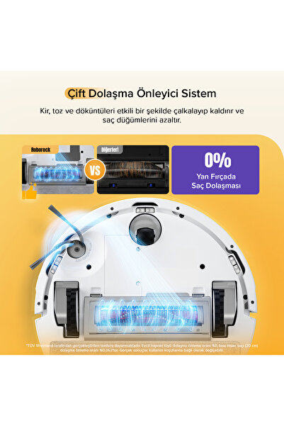 Roborock Q8 Akıllı Robot Süpürge Beyaz 10.000 Pa HyperForce Emiş Gücü