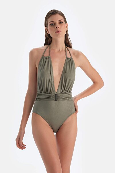 Dagi Μαγιό Χακί Halterneck