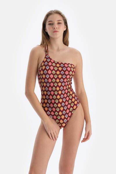 Dagi Καφέ Μαγιό One Shoulder