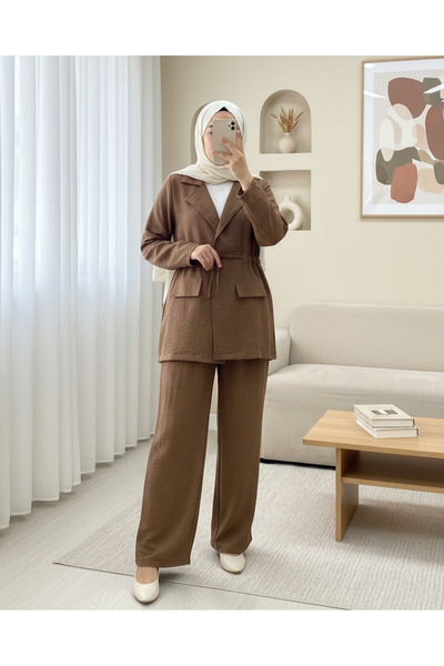 Modamorfo Fedett Tunnel Bridge dzseki vászonruha - kávé