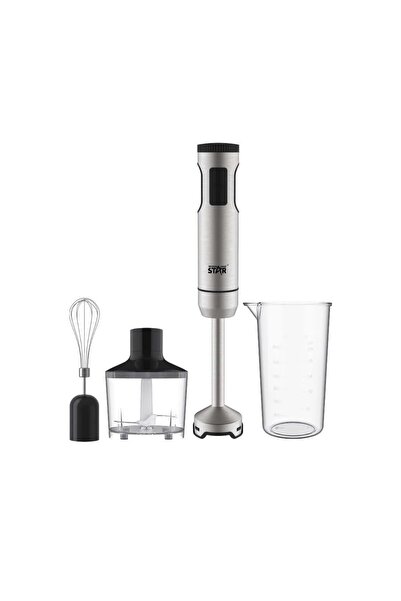 WINNINGSTAR Winning Star Hand Blender, 4 in 1 Mixing, Grinding, Whipping and Mashing, Steel Blades, 2 Speeds, 1000 Watts, ST-6500