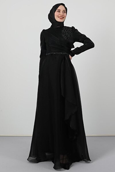 Giza Giyim Βραδινό φόρεμα Eliza Hijab Μαύρο