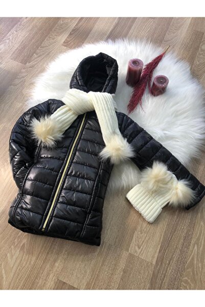 EXTRAÇARŞI Palton pentru fetiță, cu eșarfă, rezistentă la apă și vânt, 6/10 ani