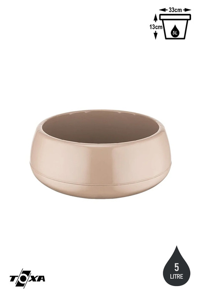 ToXA Aranjman Saksı 4,8 Litre Kahve Gold Moka 33cm Menekşe Kaktüs Sukulent Sa...