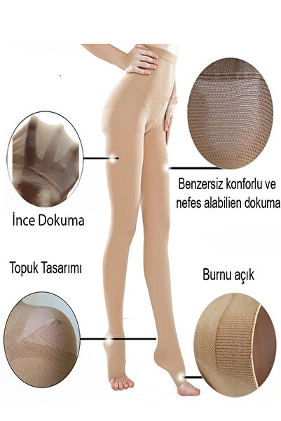 LIEBERMANN Külotlu Çorabı Ten Rengi Açık Burun İnce Dokuma Ccl.1 - Ln0450
