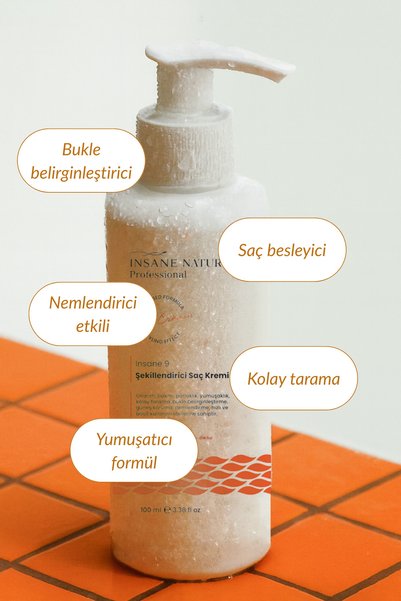 Insane Naturale Styling, Curl Defining, Nourishing and Repairing Spf 15 Hair Cream (Insane 9) 100ml