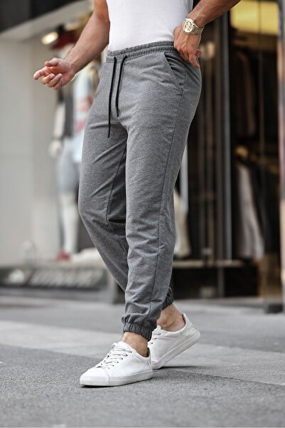 comstar Men's Basic Smoked Jogger Pants with Elastic Waist and Pockets