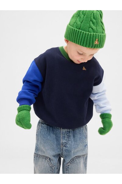 GAP Bebek Yeşil CashSoft Cable Örgü Bere & Eldiven Seti