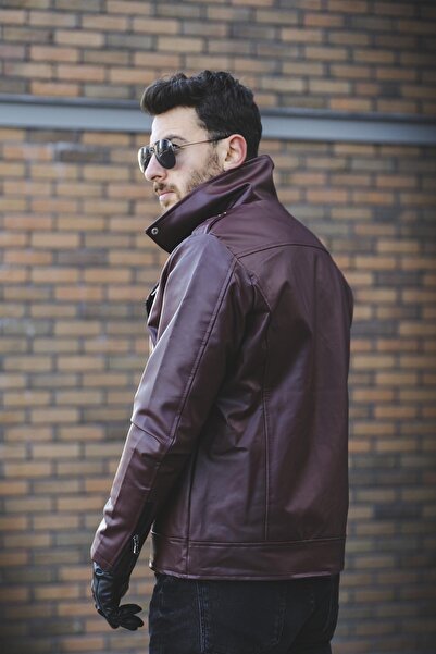 Oksit Tuci Aldrin Slim Fit Leather Jacket