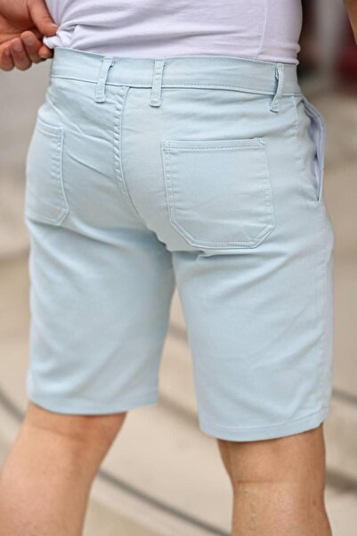 comstar Чоловічі в'язані габардинові капрі-шорти з кишенями, вузькі та еластичні, м'ятного кольору