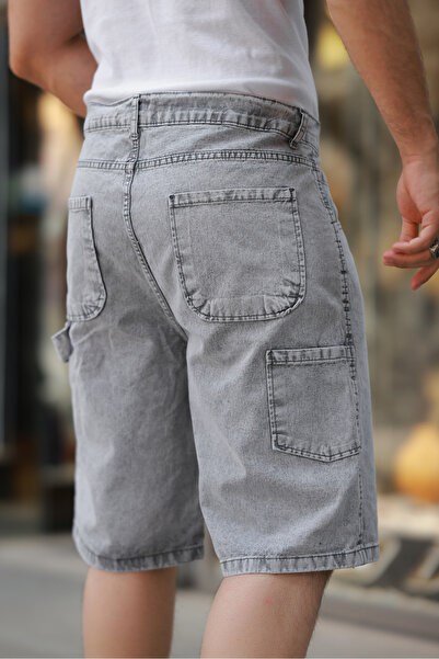 comstar Men's Wide Leg Baggy Denim Shorts