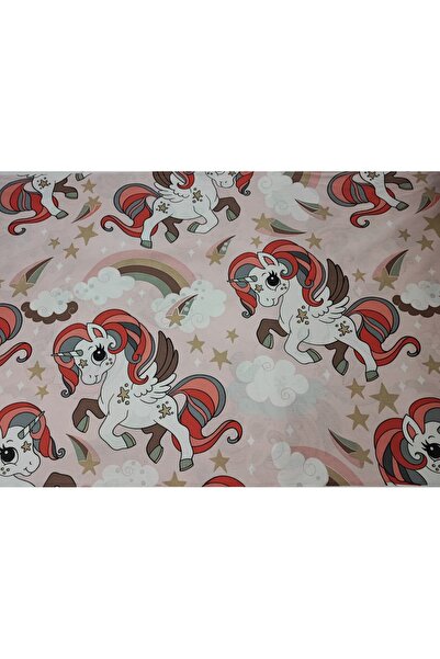 Bebek Özel Βαμβακερό ύφασμα μισού μέτρου Νέο ροζ μονόκερος με σχέδιο ουράνιο ...