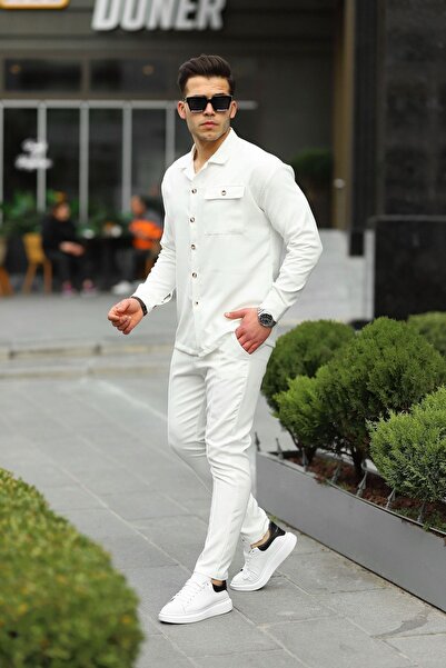 comstar Чоловіча сорочка з кишенями Basic Спортивний костюм Білий Двокомпонентний комплект