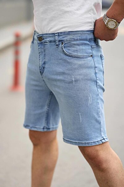 comstar Men's Slim Fit Denim Capri Shorts with Pockets