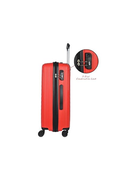 Vip Quad Set Of 3 Polypropylene Hard Sided 4-Wheeler Spinner Trolley Bag with TSA Lock