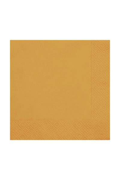Story 33X33 cm 2-Ply 20-Piece Patterned Gold Mustard Colored Paper Napkins