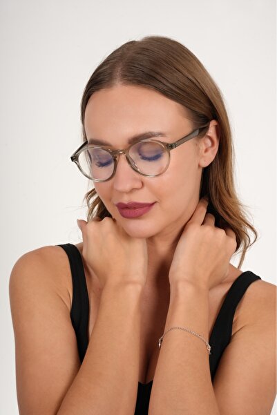 Olivier Philippe Gray Round Blue Light Protective Glasses