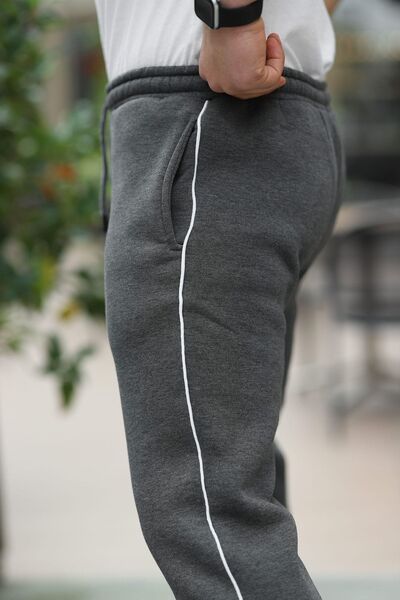 comstar Men's Thick Winter Cotton Sweatpants with Elastic Legs