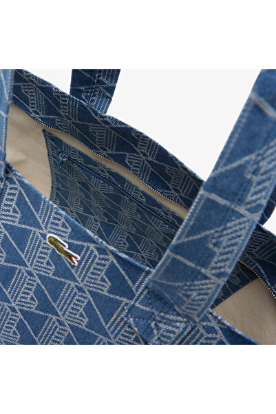 Lacoste Unisex Monogram Mavi Omuz Çantası