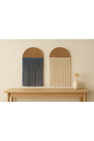 AYBÜK PABUÇ PİNTEREST TARZI DOĞAL HASIR MAKROME DUVAR SÜSÜ MAKROME DUVAR DEKO...